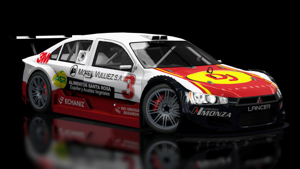 Top Car Mitsubishi Lancer, skin mitsubishi_3M_racing