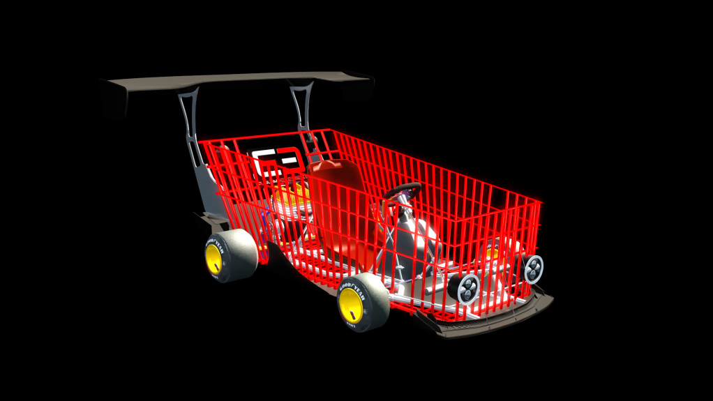 Eu3 Shoping kart, skin red