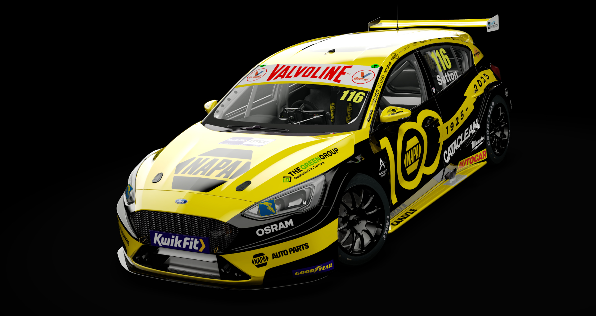 BTCC NGTC Ford Focus ST20, skin NAPA 2025 116 Anniversary