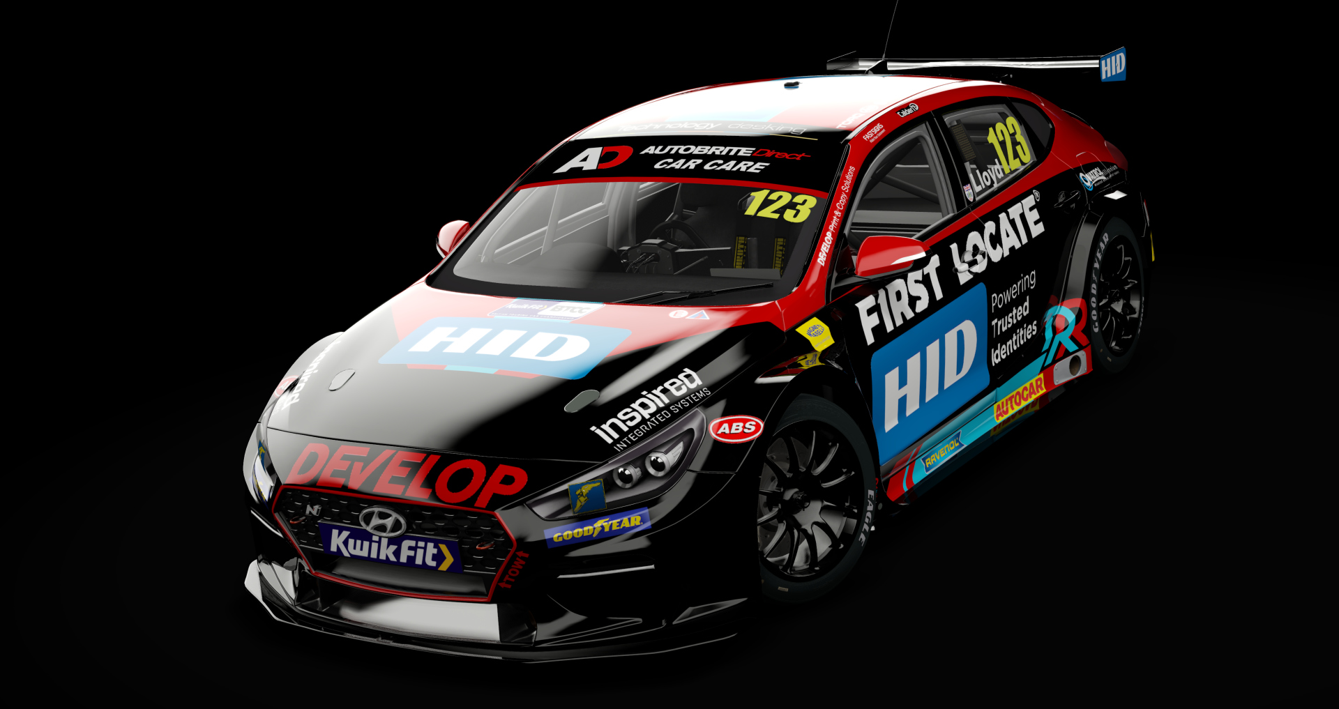 BTCC NGTC Hyundai i30 Fastback N Performance, skin Restart 25 123