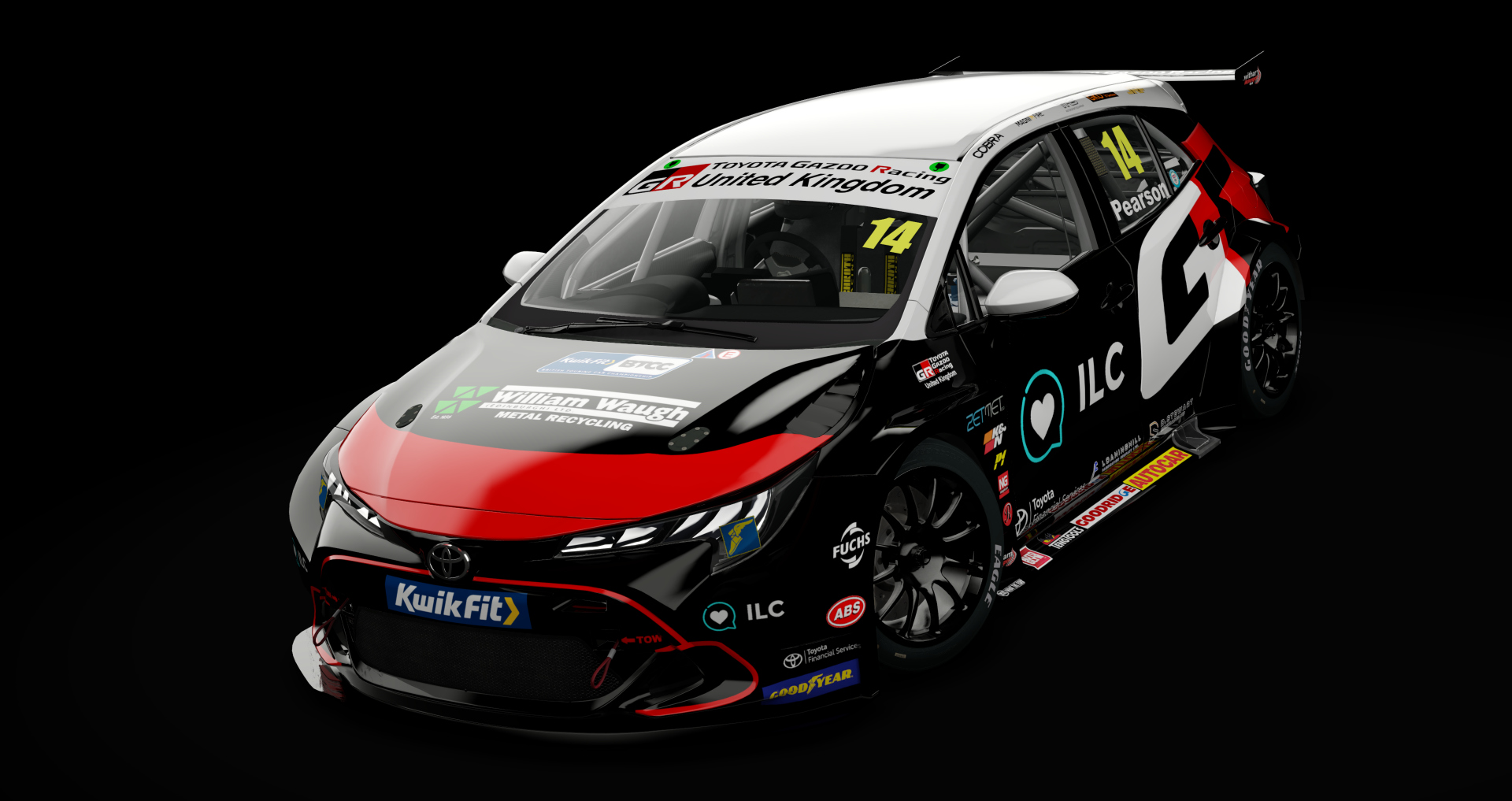 BTCC NGTC Toyota Corolla GR Sport, skin Speedworks 25 14