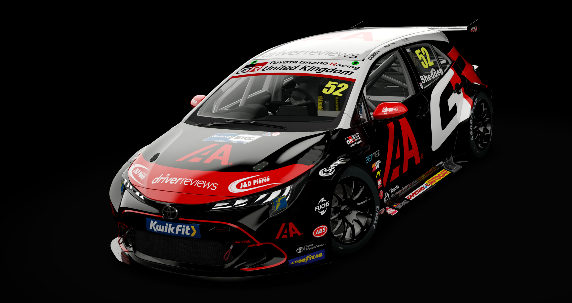BTCC NGTC Toyota Corolla GR Sport, skin Speedworks 25 52
