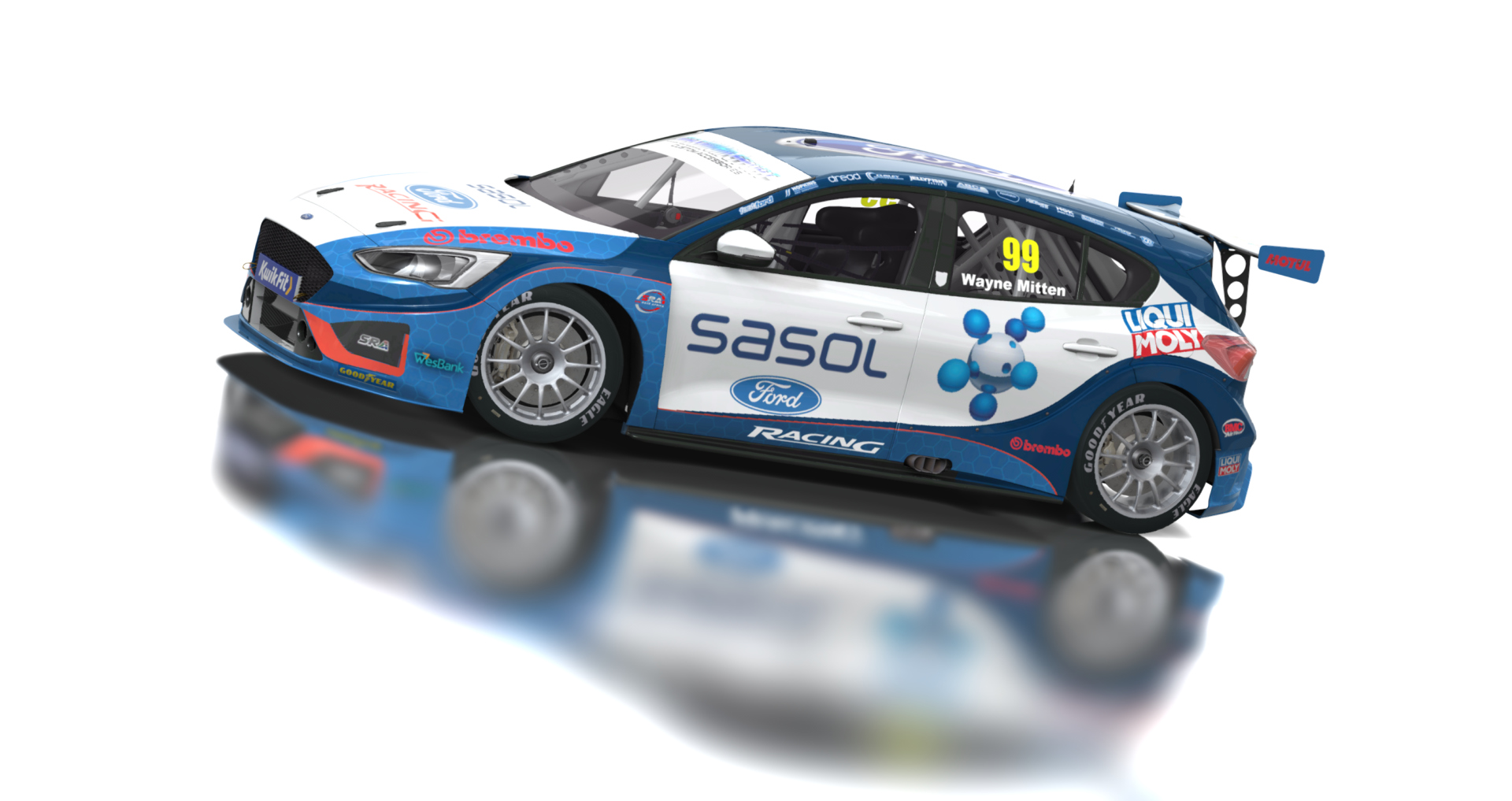 BTCC 2021 Ford Focus, skin #99