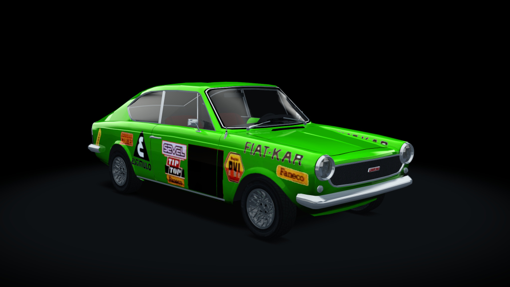 Fiat 125 Coupe TN Historico, skin verde manzana